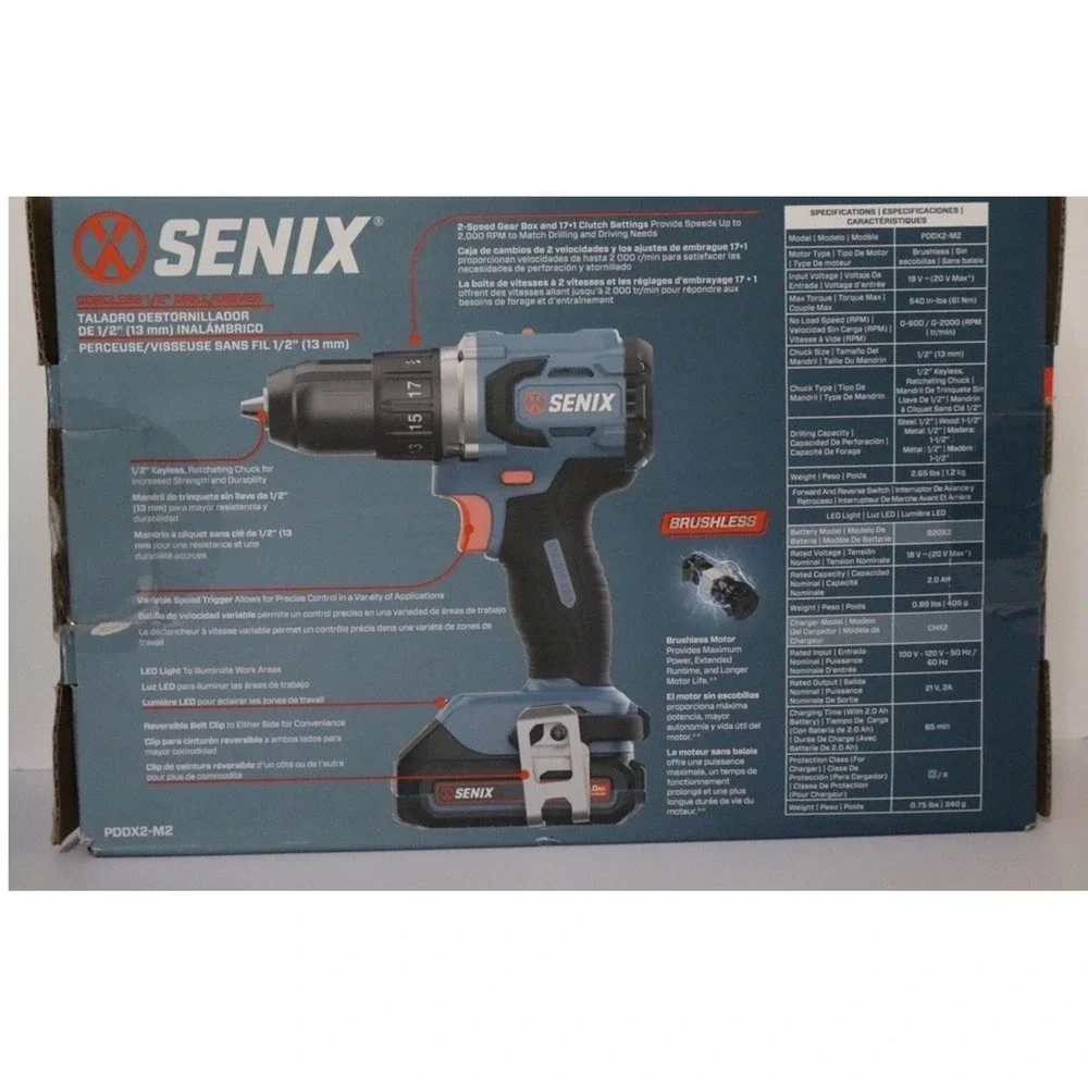 SENIX X2 20V Brushless Cordless 1/2